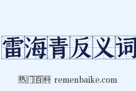 雷海青反义词是什么意思的图片